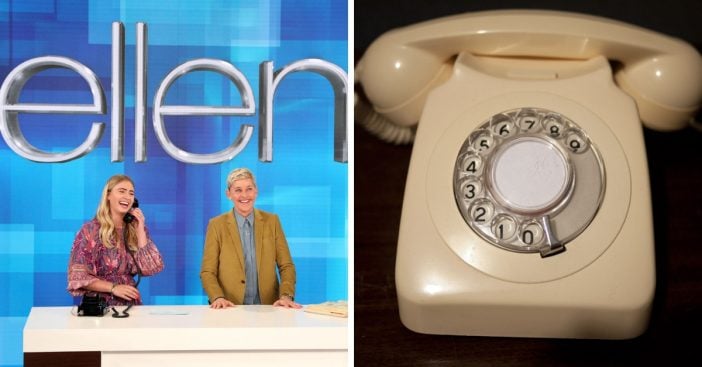 Ellen challenges a teen to use a rotary phone