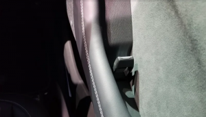 On the 2021 Ford Mustang, the inside handles are sleek and hidden like the outside ones