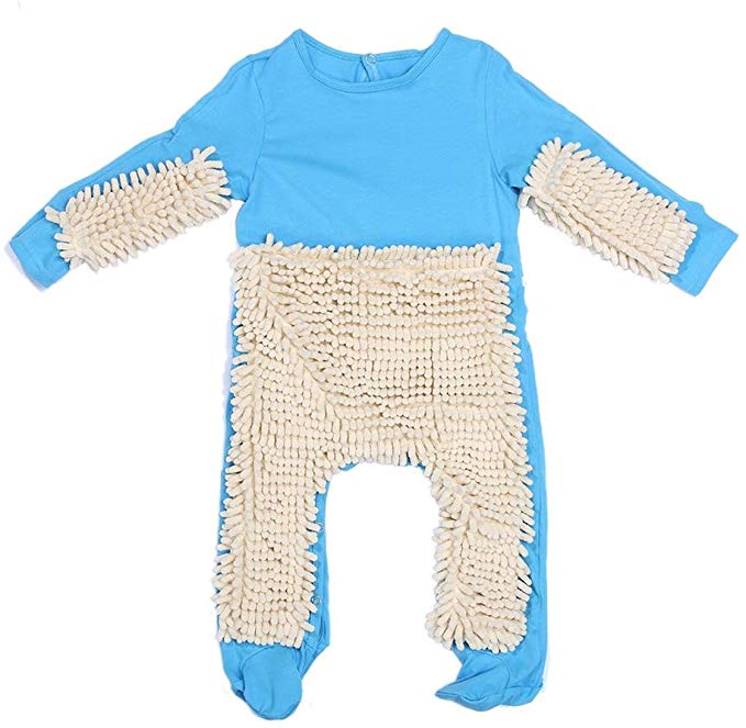 Have Your Baby Mop For You With His Baby Onesie With BuiltIn Mop