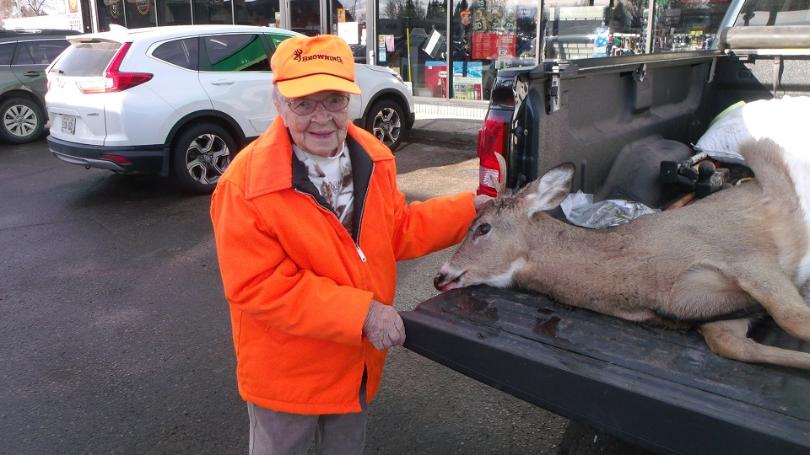 104 year old woman bags a buck on first hunt