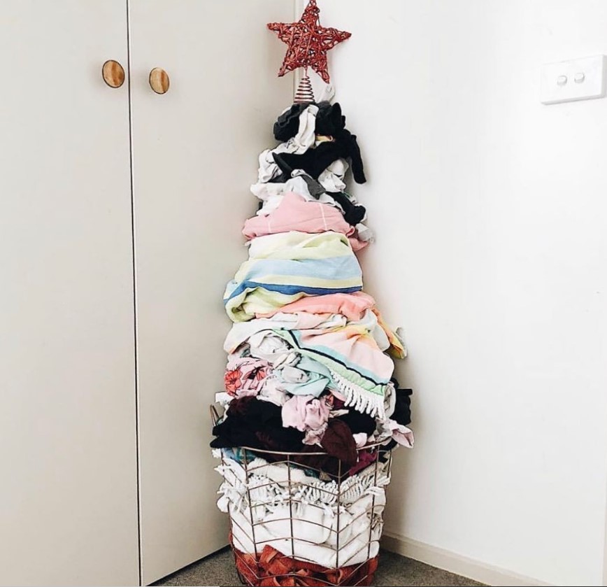 laundry christmas tree 