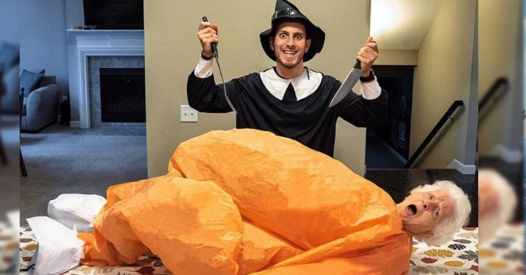 93 Year Old Grandma And Grandson Dress Up In Hilarious Costumes