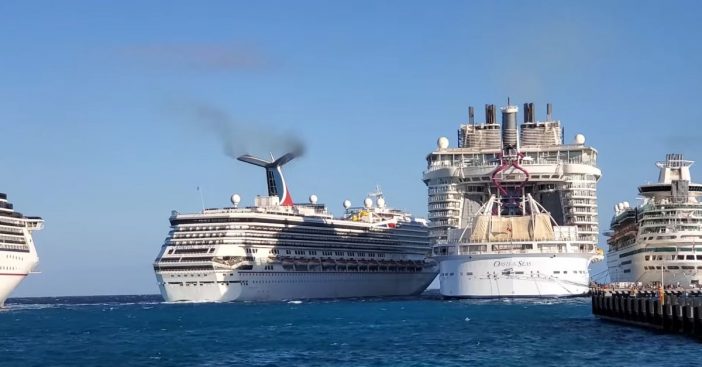 A collision between Carnival Glory and Carnival Legend injured six people