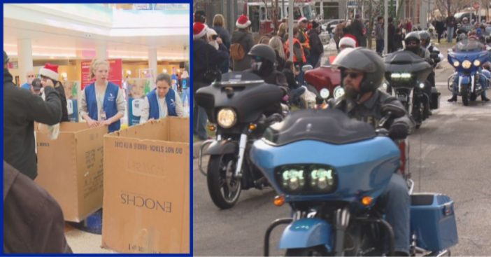 Bikers Arrive At Children’s Hospital Colorado With Tons Of Toys To Deliver