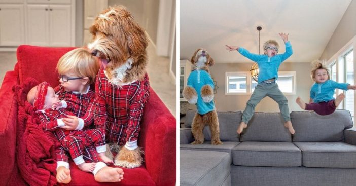 Dogs and adopted kids have heartwarming bond