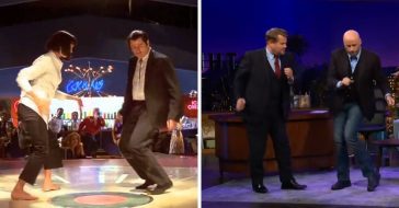 John Travolta gives a Pulp Fiction dance lesson