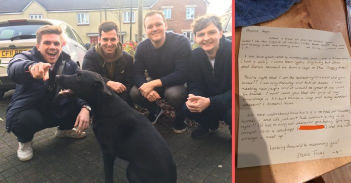 Neighbors get a letter back from the dog Stevie Ticks