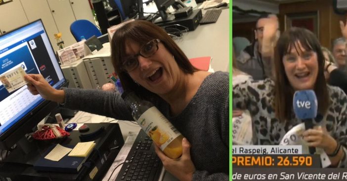 Spanish reporter wins lottery and quits job on air but realizes the prize is not much