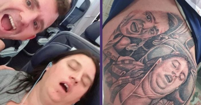 Wife Is _Horrified_ After Husband Gets Tattoo Of Her Snoring