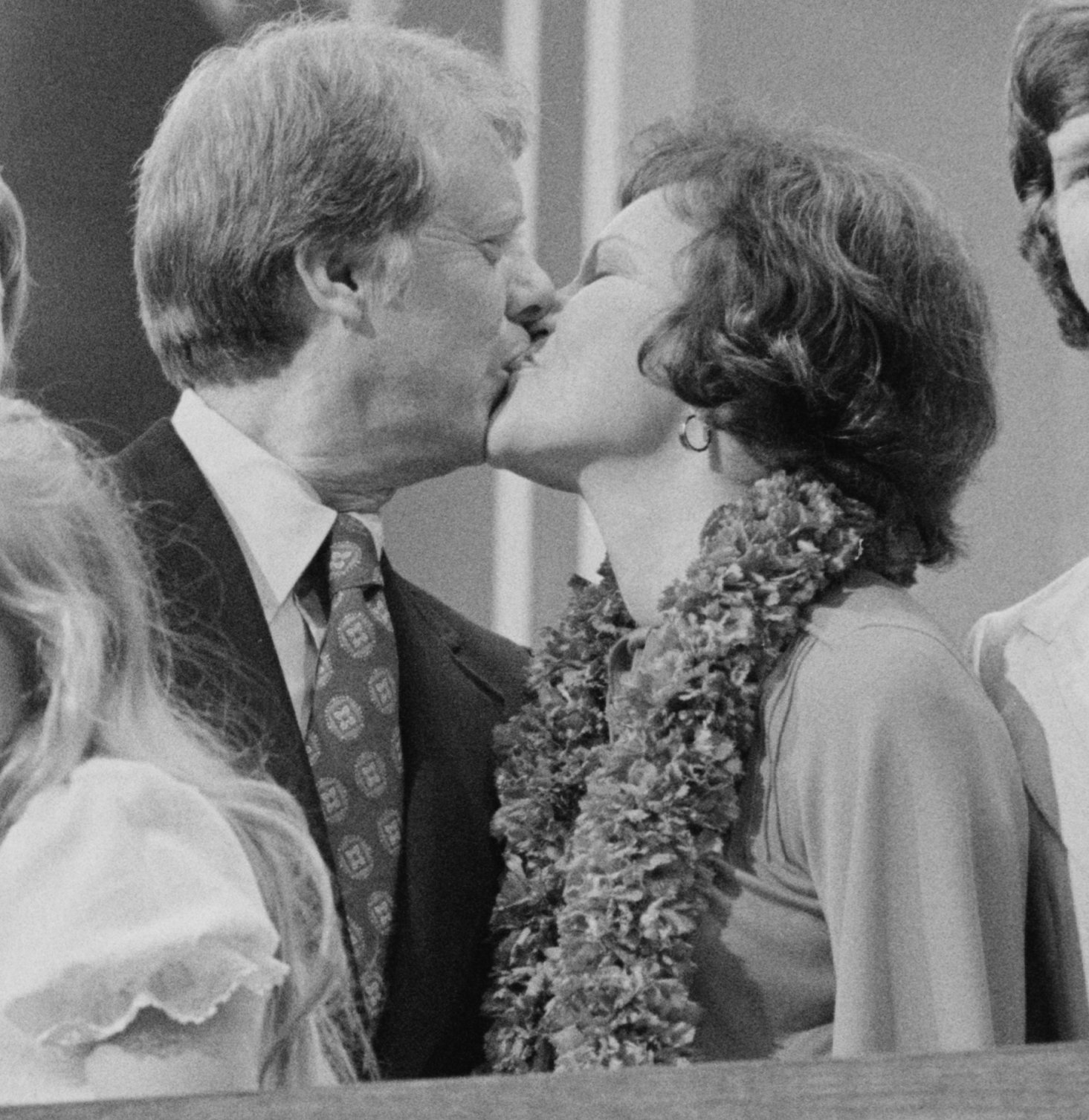 jimmy and rosalynn carter kissing