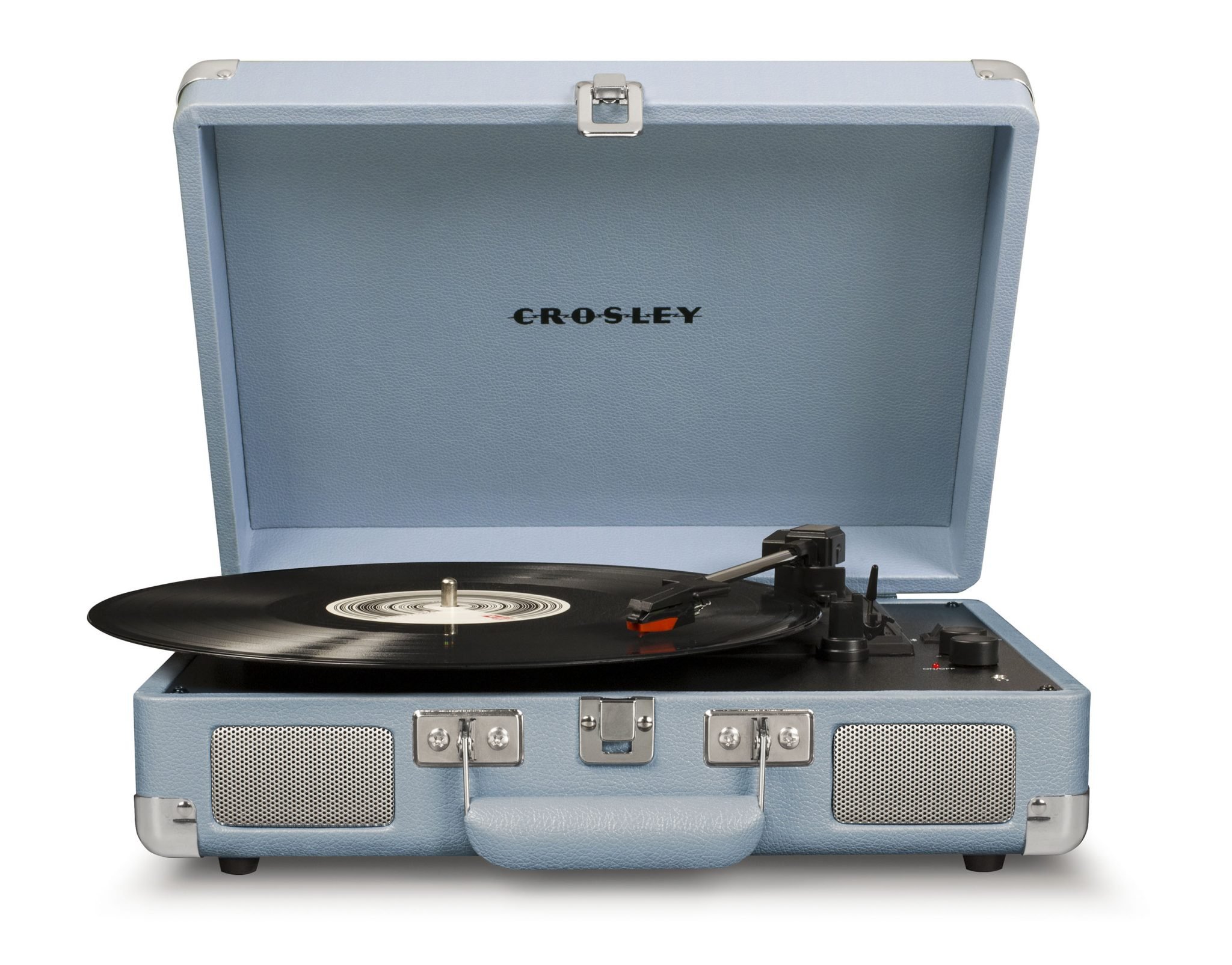 record player blue 