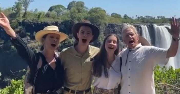 Catherine Zeta Jones and Michael Douglas took kids to Zanzibar for the holidays