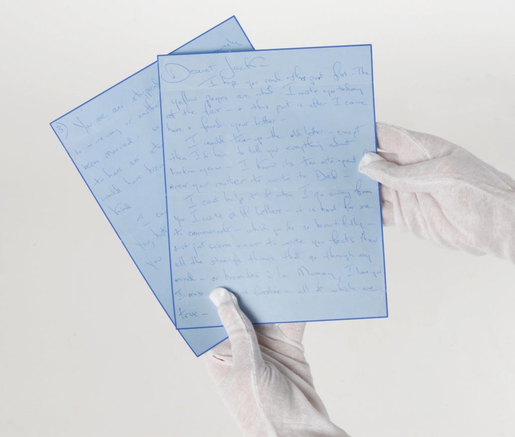 Handwritten Letter By Jackie Kennedy Donated To JFK Library Foundation