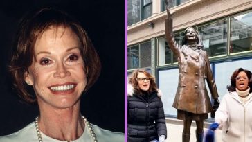 Oprah and Tina Fey pay tribute to Mary Tyler Moore by her statue