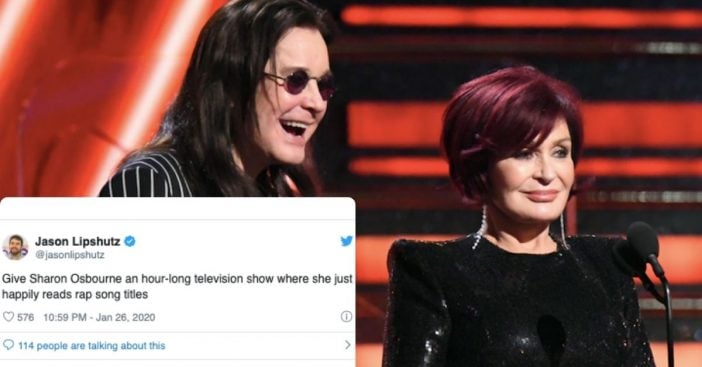 Sharon Osbourne Reading Out Rap Nominations Was The Top Highlight Of The 2020 Grammys