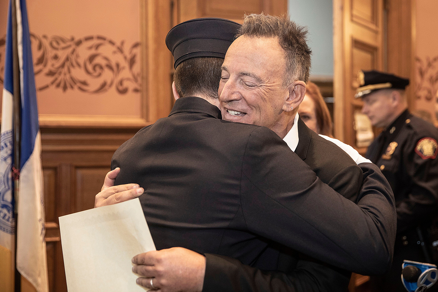 bruce springsteen's son sworn in as firefighter in NJ