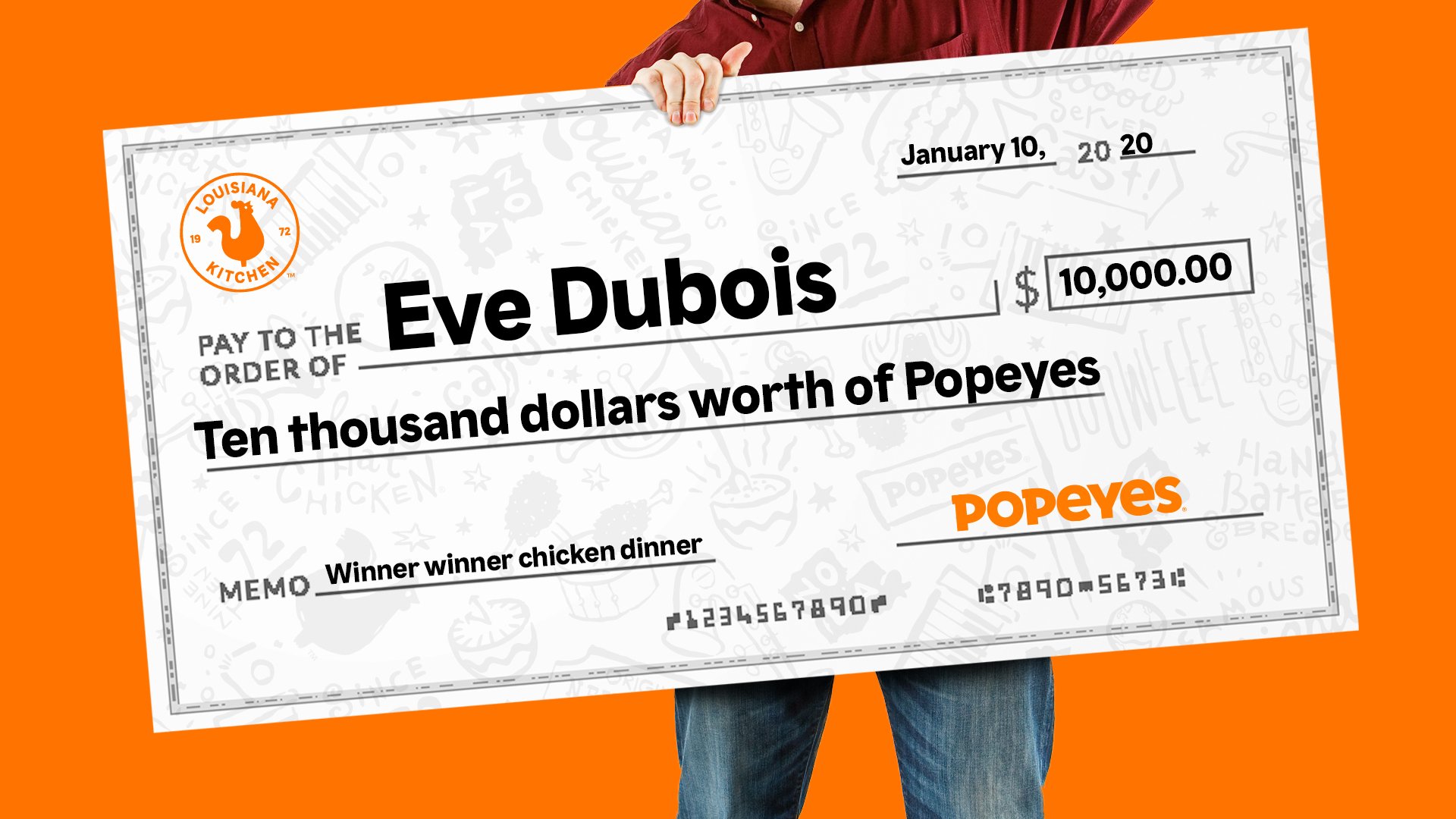 popeyes check for eve dubois 