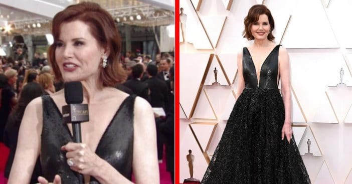64-Year-Old Geena Davis Rocks The Oscars In Stunning Plunging Gown