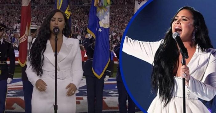 Demi Lovato's Performance Of The 'National Anthem' At The Super Bowl Was Incredible