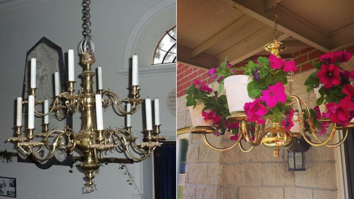 repurposing old chandeliers