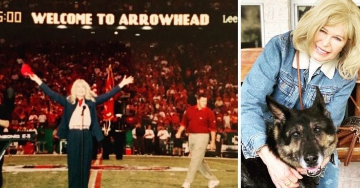 Loretta Swit shares a throwback photo from her Super Bowl performance