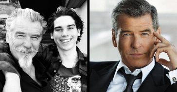 Pierce Brosnan took time to wish his son a very happy birthday and looked very classy all the while