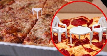 Pizza Company Adds Tiny Chairs To Tiny Table That Comes With Pizzas
