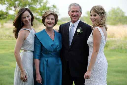 george w bush laura bush barbara jenna bush wedding