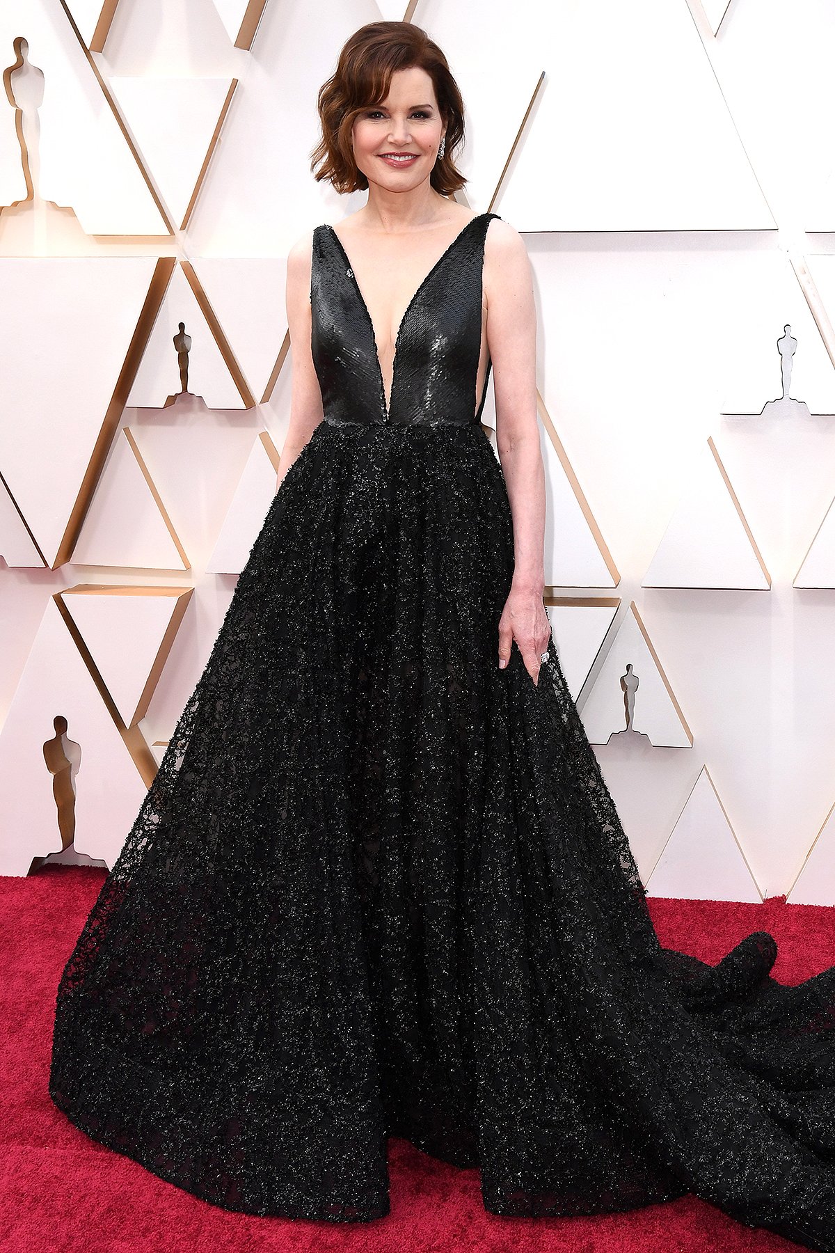 geena davis plunging gown oscars 2020