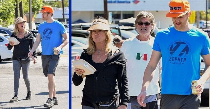 Goldie Hawn And Kurt Russell Dress Down For A Casual Lunch With Son Wyatt