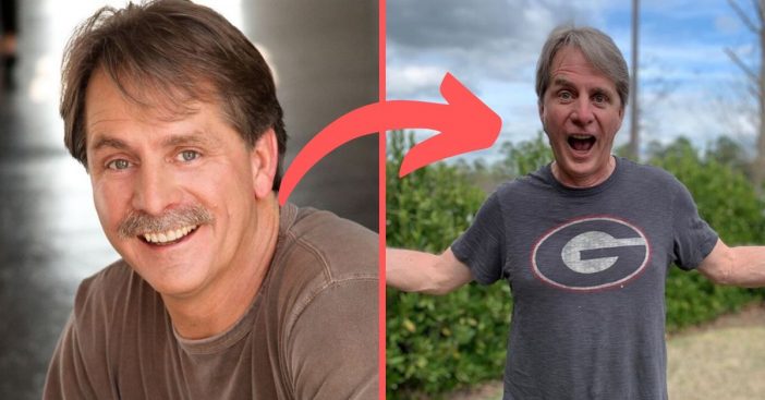 Jeff Foxworthy shaved his mustache for the first time in forty years