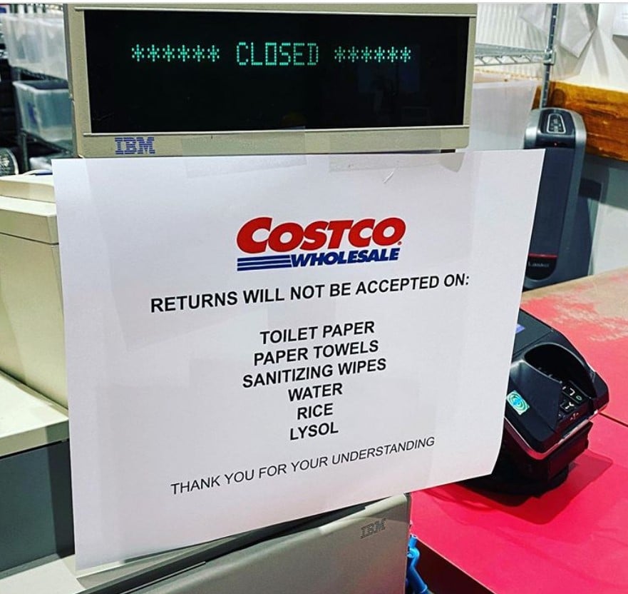 Costco Will Refuse Returns On Items Like Toilet Paper, Paper Towels