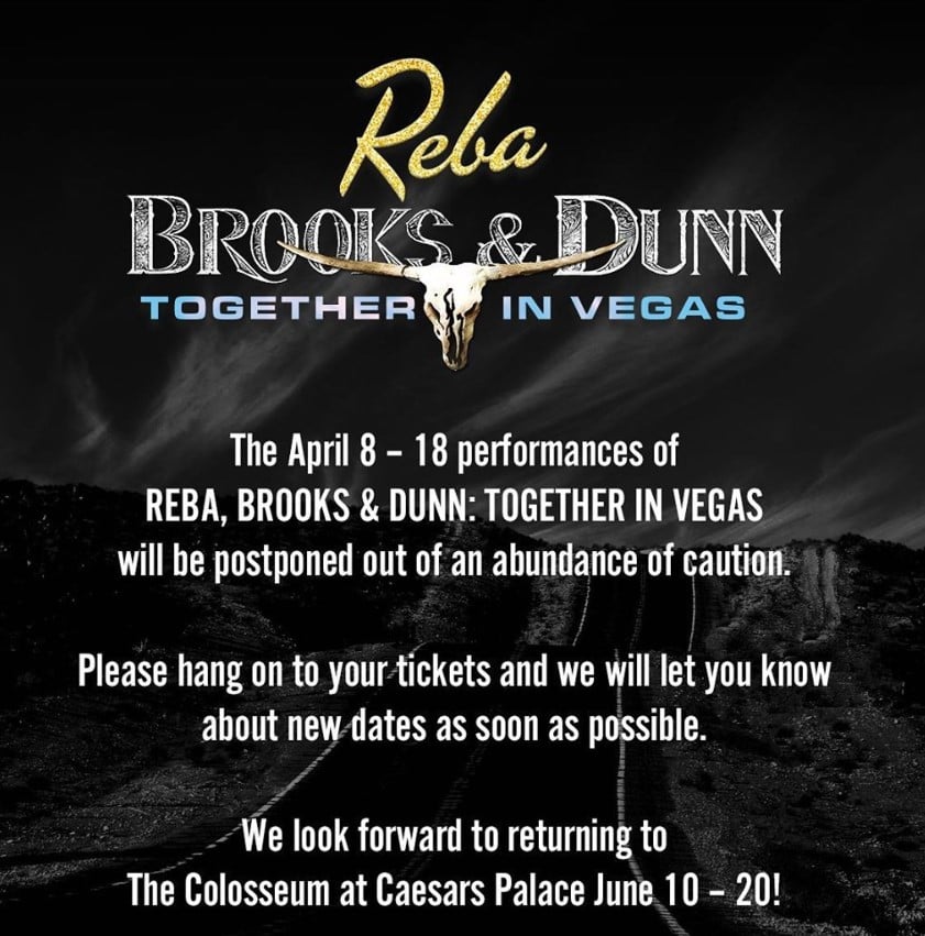 reba brooks and dunn las vegas residency postponed 