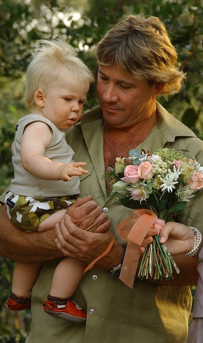 young robert and steve irwin at a wedding