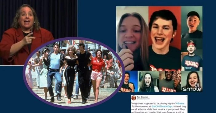 ASL Interpreter Signs Along With Students In Virtual Performance Of 'Grease' Song