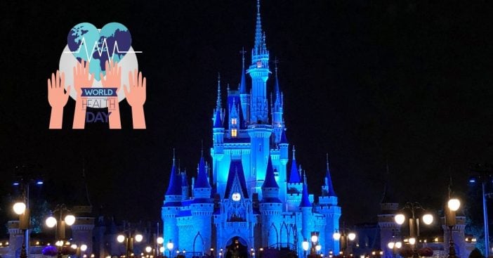 Disney lit up Cinderellas Castle in blue to thank healthcare workers