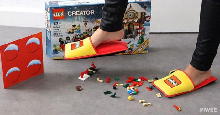 LEGO has anti LEGO slippers