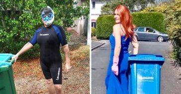 People are dressing up to take out the trash in quarantine