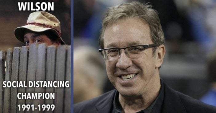 Tim Allen Shares 'Home Improvement' Throwback Of Mr. Wilson Social Distancing Champion