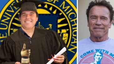 Arnold Schwarzenegger son Christopher graduated from University of Michigan