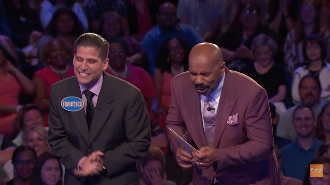 'Family Feud' Contestant's Reply Brings Steve Harvey To Tears