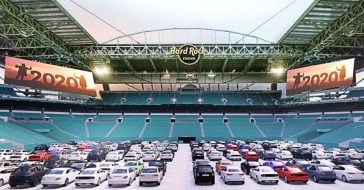 Hard Rock Stadium will become a drive in this summer