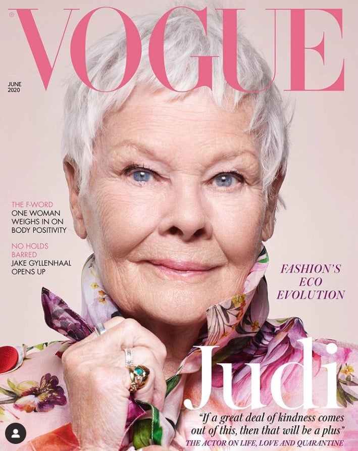 judi dench cover of british vogue magazine 