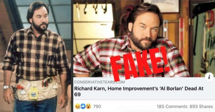 Despite Facebook Rumor, Richard Karn Of 'Home Improvement' Is NOT Dead