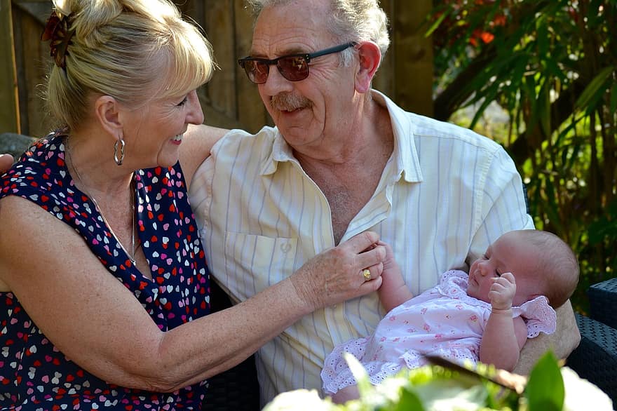 grandparents and a baby 