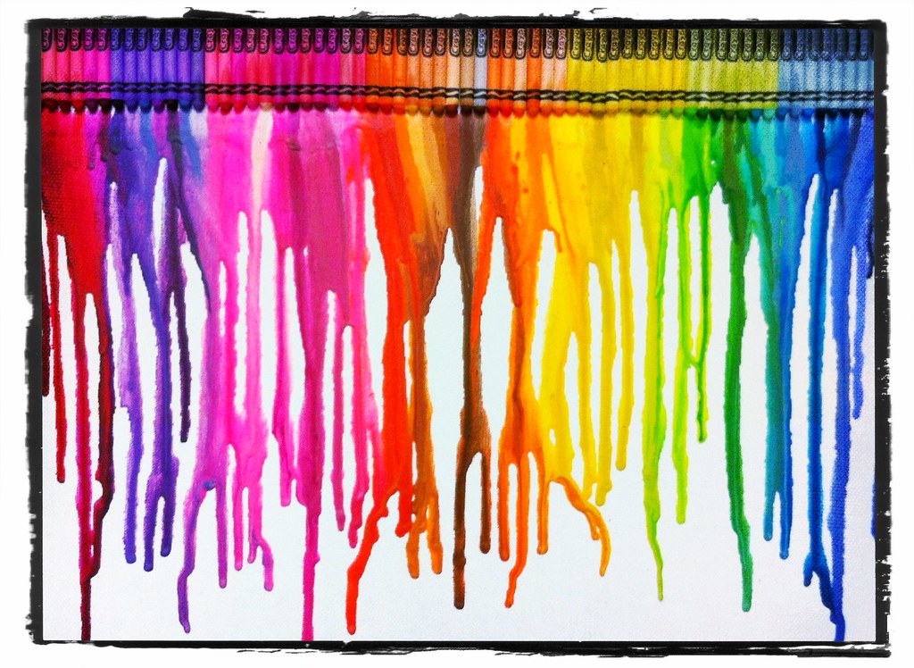 melting crayon art