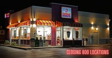 Dunkin is closing 800 locations in the United States