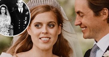 Princess Beatrice gown and tiara was from Queen Elizabeth on her wedding day