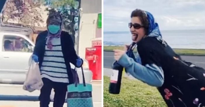 Teens dress up as grandmas with masks to buy alcohol