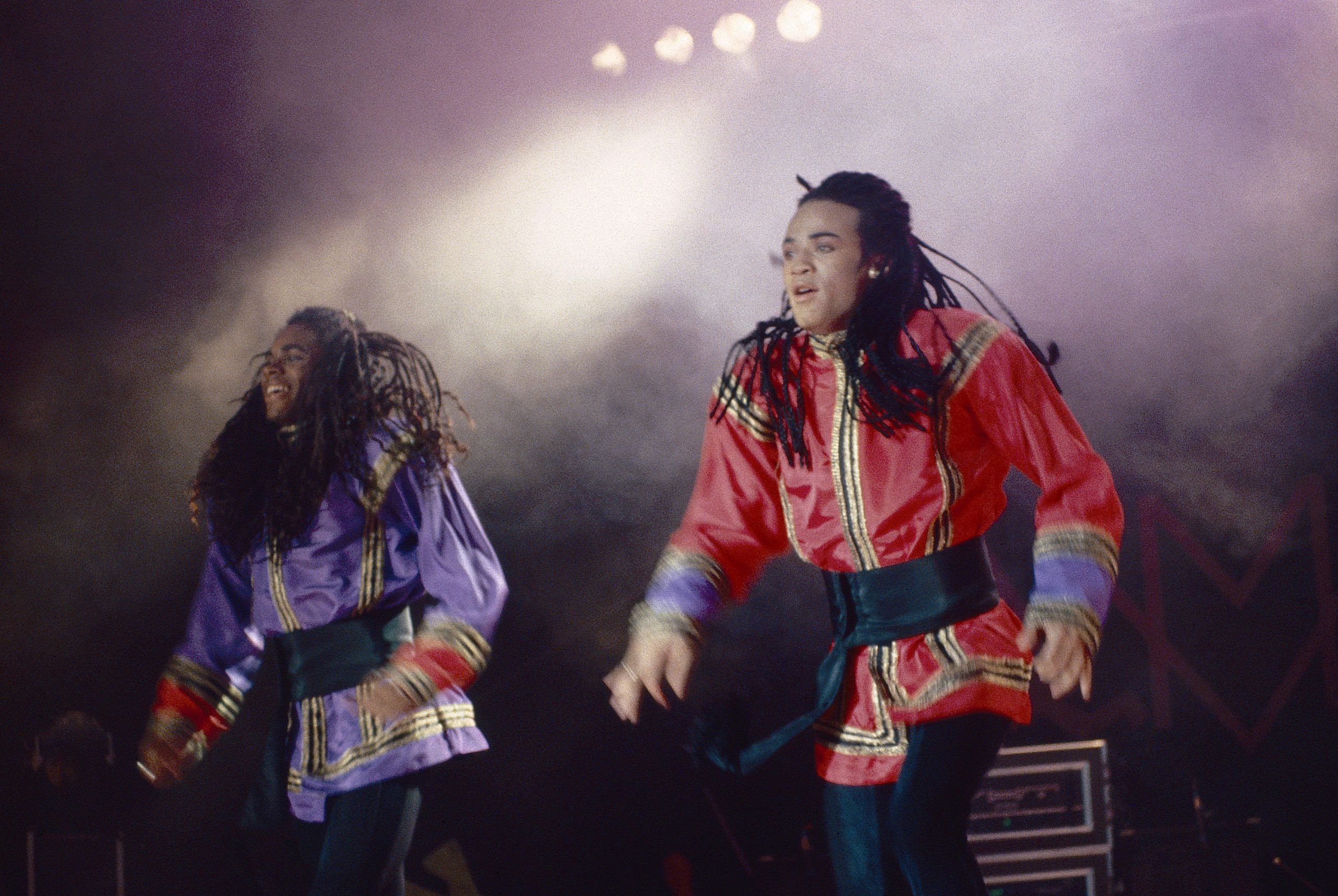 milli vanilli performing on stage 